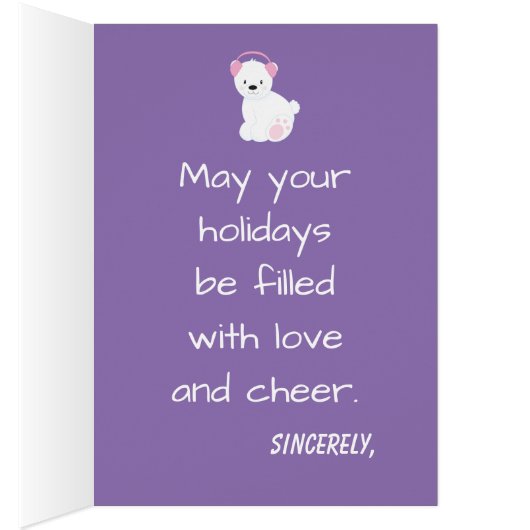 prettige feestdagen Polar Beer Thema (Binnen (Rechts))