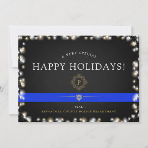 Prettige feestdagen Politie   Kerststijl op maat Feestdagenkaart