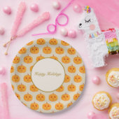 prettige feestdagen pompoen papieren bordje (Feest)