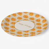 prettige feestdagen pompoen papieren bordje (Gekanteld)