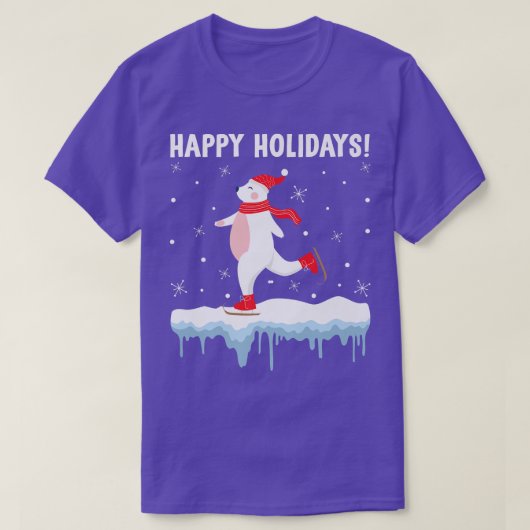 prettige feestdagen poolse Beer met kerstmis en ke T-shirt (Design voorkant)