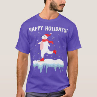 prettige feestdagen poolse Beer met kerstmis en ke T-shirt