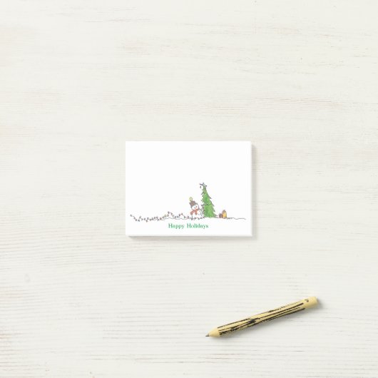 prettige feestdagen post-it® notes (Op bureau)