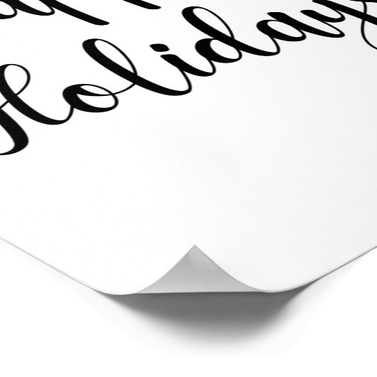 prettige feestdagen Poster (Hoek)