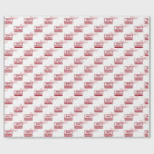 Prettige Feestdagen Poststempel Met Hart Cadeaupapier (Vlak)