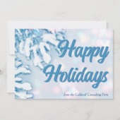 prettige feestdagen prachtige blauwe wintersneeuwv feestdagenkaart (Voorkant)