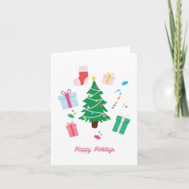 Prettige feestdagen Preppy Christmas Tree Kaart