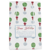 Prettige feestdagen Preppy Topiary Tree Bedankt Medium Cadeauzakje (Voorkant)