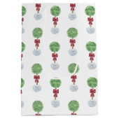 Prettige feestdagen Preppy Topiary Tree Bedankt Medium Cadeauzakje (Achterkant)