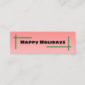 prettige feestdagen/pretkerst mini visitekaartje (Voorkant)