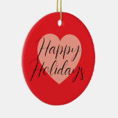 Prettige Feestdagen Prettig Kerstfeest Vakantie Ti Keramisch Ornament (Rechts)