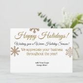 Prettige feestdagen Professioneel aangepast Visite Feestdagenkaart (Staand voorkant)