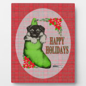 prettige feestdagen Puppy Fotoplaat (Voorkant)