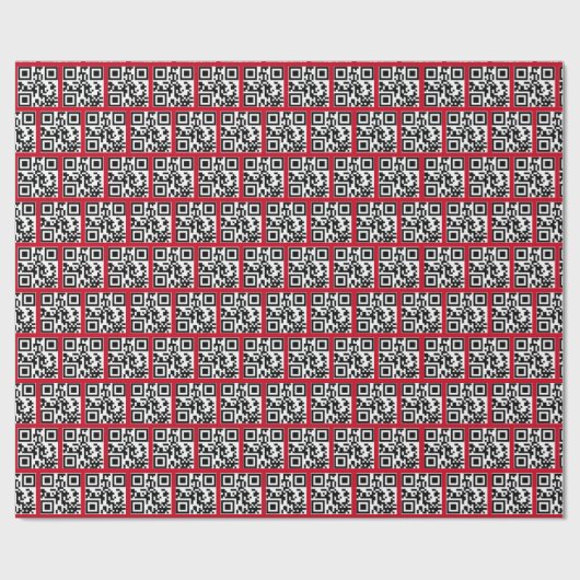 prettige feestdagen QR-code Cadeaupapier (Vlak)