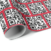 prettige feestdagen QR-code Cadeaupapier (Rol Hoek)