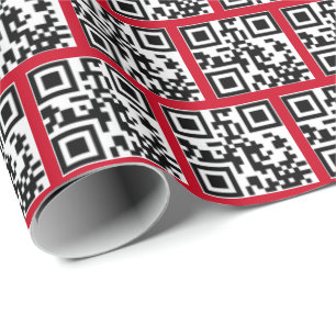 prettige feestdagen QR-code Cadeaupapier