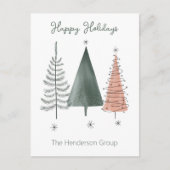 Prettige feestdagen QR-code van Trees Business Com Briefkaart (Voorkant)