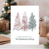 Prettige feestdagen QR-code van Trees Business Com Briefkaart