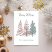 Prettige feestdagen QR-code van Trees Business Com Briefkaart