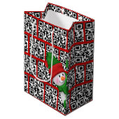 prettige feestdagen QR-codes Medium Cadeauzakje (Voorkant Gekanteld)