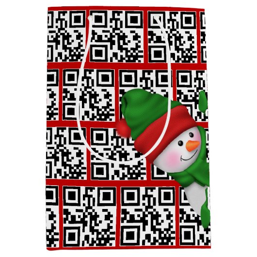 prettige feestdagen QR-codes Medium Cadeauzakje (Voorkant)