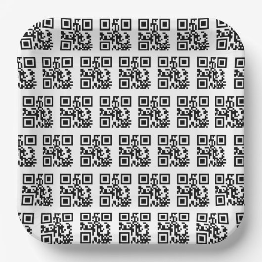 prettige feestdagen QR-codes Papieren Bordje (Voorkant)