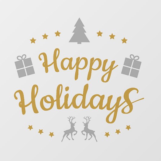 prettige feestdagen raamsticker (Vel)