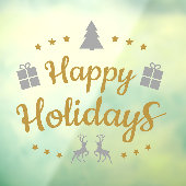 prettige feestdagen raamsticker (Vel 3)