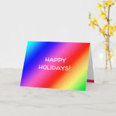 prettige feestdagen Rainbow Colors Holiday Kaart (Gele Bloem)