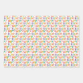 Prettige feestdagen Rainbow | Hand-Drawn Christmas Inpakpapier Vel (Voorkant 3)