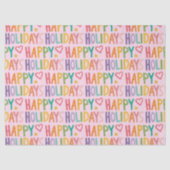 Prettige feestdagen Rainbow? Hand-Drawn Christmas Tissuepapier (Voorkant)