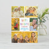 prettige feestdagen Rainbow-serie Foto Collage Cut Feestdagenkaart (Staand voorkant)