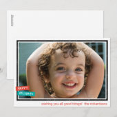 Prettige Feestdagen Rand Feestdagenkaart (Voorkant / Achterkant)