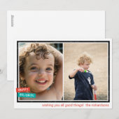 prettige feestdagen rand x2 feestdagenkaart (Voorkant / Achterkant)