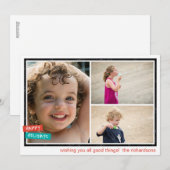 prettige feestdagen Rand x3 Feestdagenkaart (Voorkant / Achterkant)