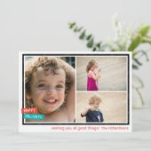 prettige feestdagen Rand x3 Feestdagenkaart (Staand voorkant)