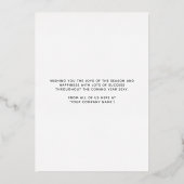 Prettige feestdagen Real Gold Foil Kaart (Achterkant)