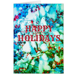 prettige feestdagen RED BERRIES KAART verticaal