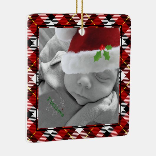 prettige feestdagen Red Black Pset Truck Tree (aan Keramisch Ornament (Rechts)