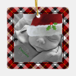 prettige feestdagen Red Black Pset Truck Tree (aan Keramisch Ornament