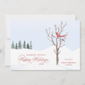 Prettige feestdagen Red Cardinal Bird Feestdagenkaart (Voorkant)