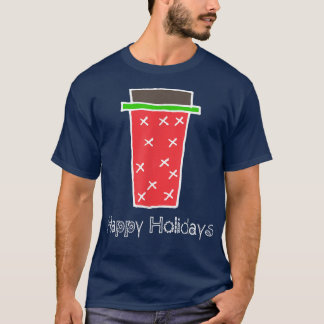 prettige feestdagen Red Coffee Cup T-shirt, Kerstm T-shirt