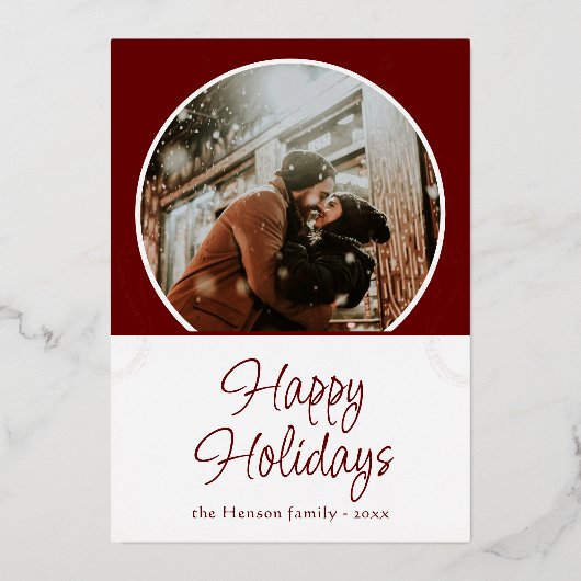 prettige feestdagen Red Foliage Family Foto Roos G (Voorkant)