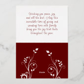 prettige feestdagen Red Foliage Family Foto Roos G (Achterkant)