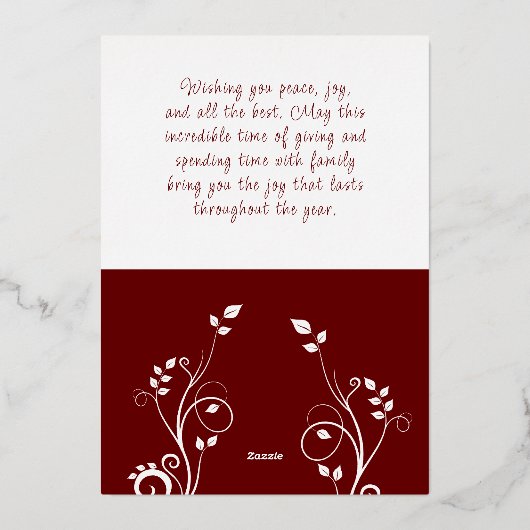 prettige feestdagen Red Foliage Family Foto Roos G (Achterkant)