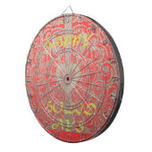 prettige feestdagen Red Glitter-hartontwerp Dartbord (Voorkant Rechts)