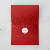 prettige feestdagen Red Glitter Modern Business Kaart (Binnen)