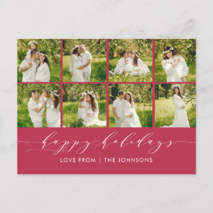 prettige feestdagen Red Modern Elegant Photo Colla