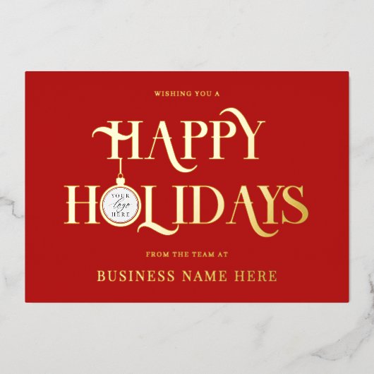 prettige feestdagen Red Modern Logo Business (Voorkant)