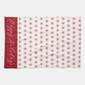 Prettige feestdagen Red Nordic Keuken Handdoek (Horizontaal)